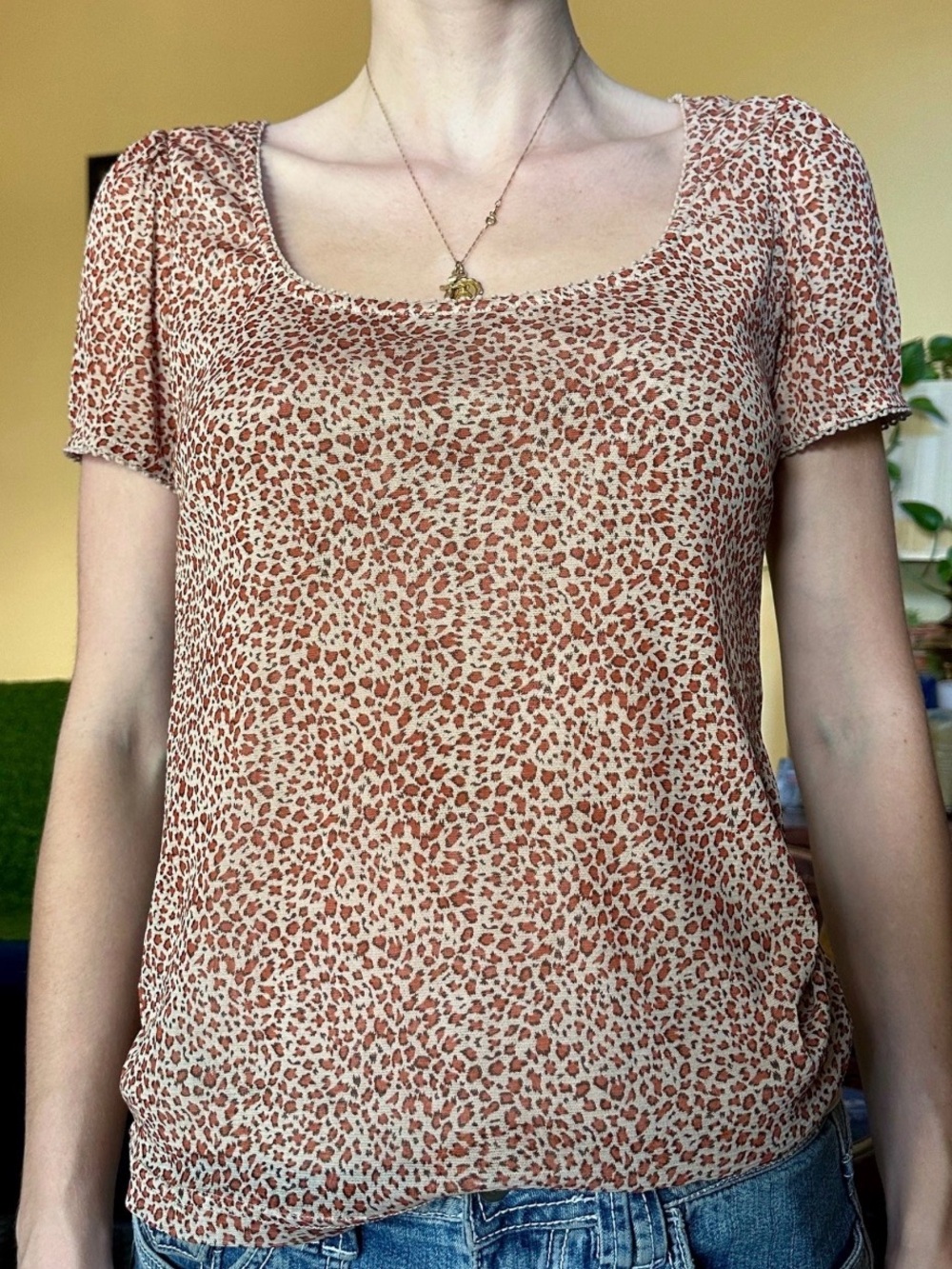 Cleo Animal Print Blouse XL
